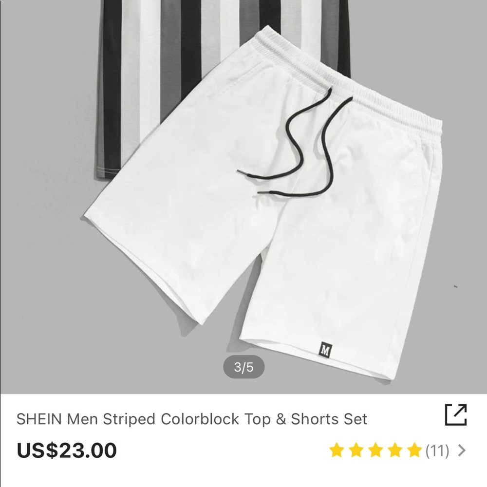 SHEIN Men White Shorts - Picture 4 of 4